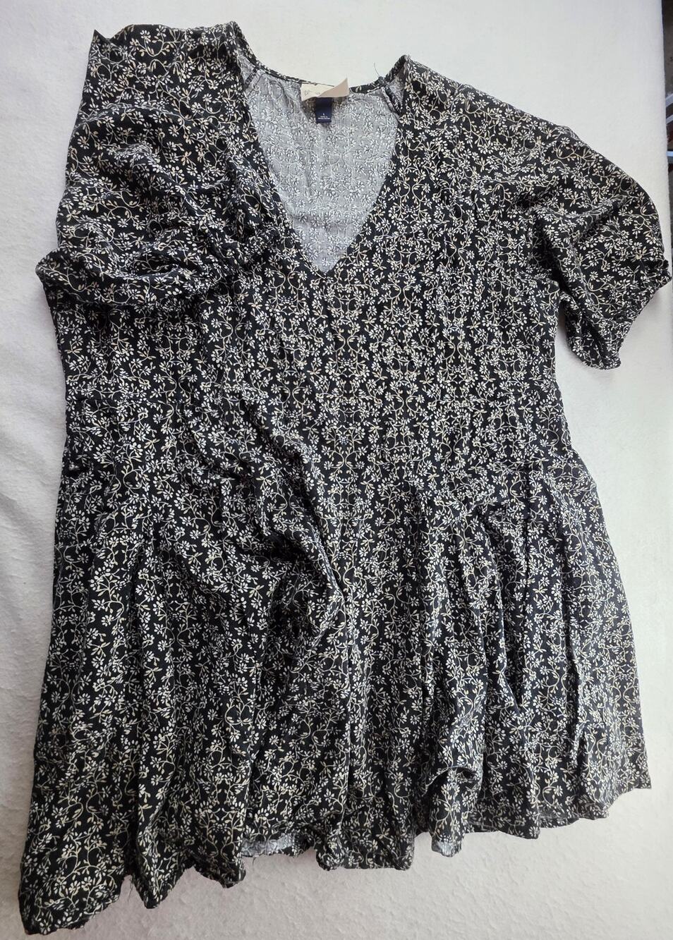 Universal Thread Floral Black Mini Dress Size Large